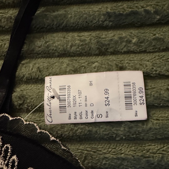 Charlotte Russe Black Bustier black and lace corset - Picture 3 of 12